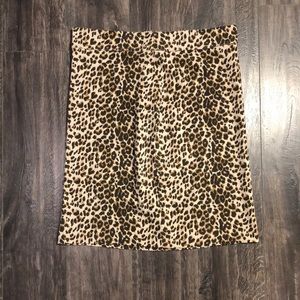 Leopard Print Midi Skirt